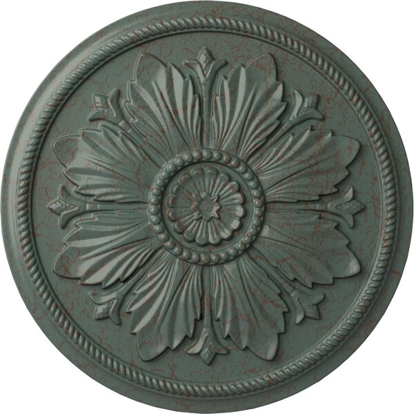 Ekena Millwork Kaya Ceiling Medallion (Fits Canopies up to 5 1/4"), 23 5/8"OD x 1 1/2"P, Cloud Burst Crackle CM23KACBC - main